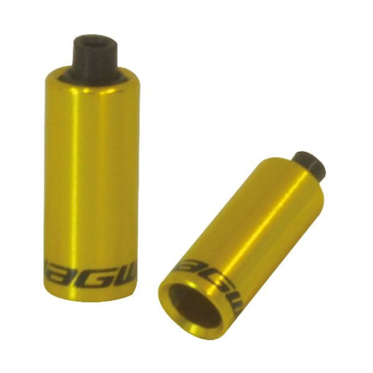 Jagwire end caps hooded - 4,5mm shift (braided) - alloy (30pcs) - gold
