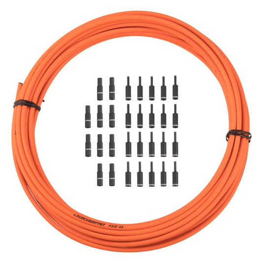 Jagwire brake housing 5mm keb slick-lube (10m + end caps) - orange