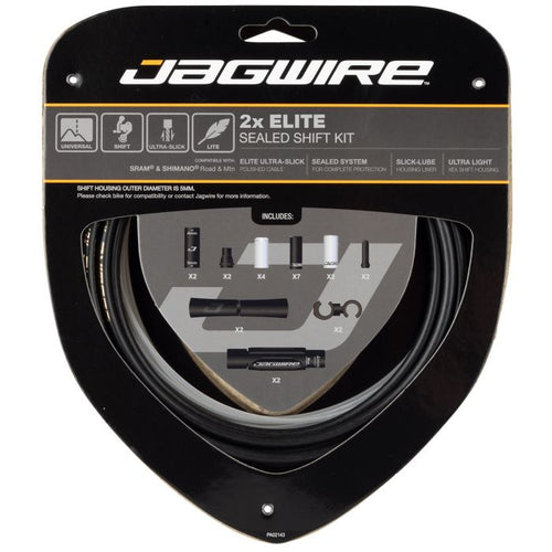 Jagwire 2x elite sealed shift kit - stealth black