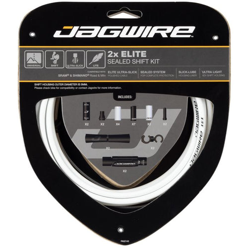 Jagwire 2x elite sealed shift kit - white