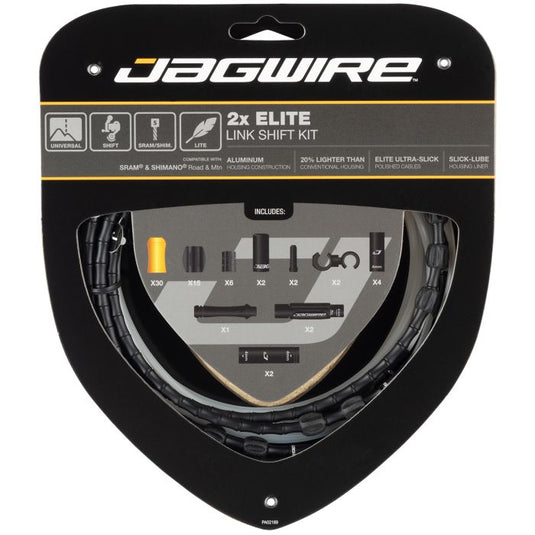 Jagwire 2x elite link shift kit - black