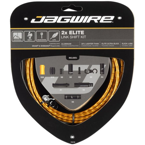 Jagwire 2x elite link shift kit - gold