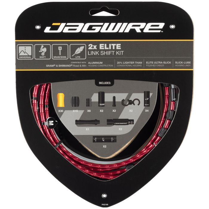 Afbeelding laden in galerijviewer, Jagwire 2x elite link shift kit - red
