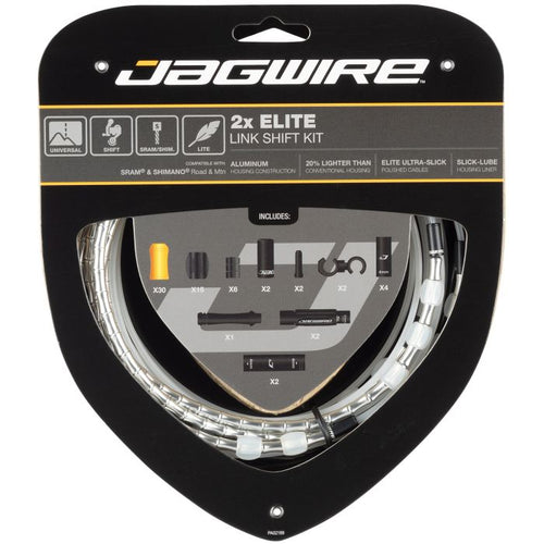 Jagwire 2x elite link shift kit - silver