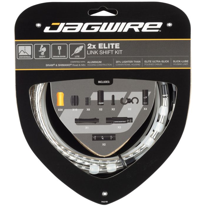 Load image into Gallery viewer, Jagwire 2x elite link shift kit - silver
