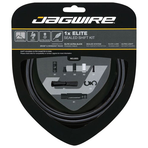 Jagwire 1x elite sealed shift kit - stealth black