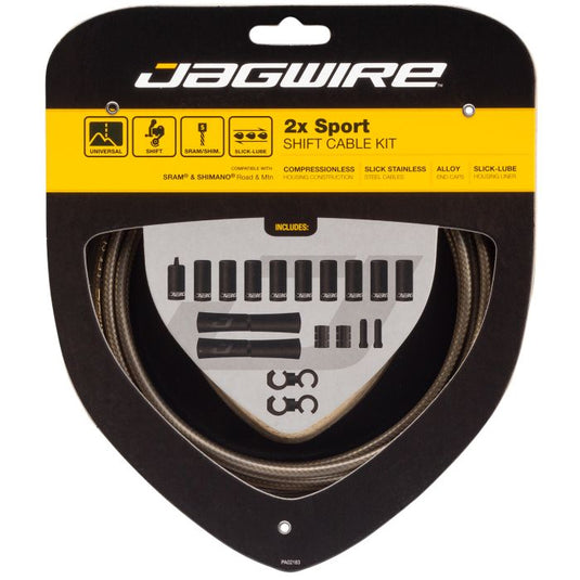 Jagwire 2x sport shift kit - carbon silver