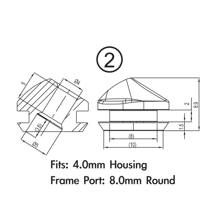 Afbeelding laden in galerijviewer, Jagwire frame plug pack - closed type (6 to 6,3mm frame) (10pcs)
