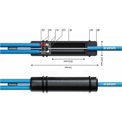 Universele kabelsplitter set Elvedes met optionele ABS functie (op kaart)