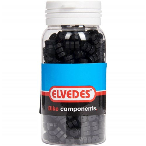 Load image into Gallery viewer, Elvedes Rubberen O-ringen voor rem schakelkabel ø1,1-1,5mm zwart (potje met 250 stuks)
