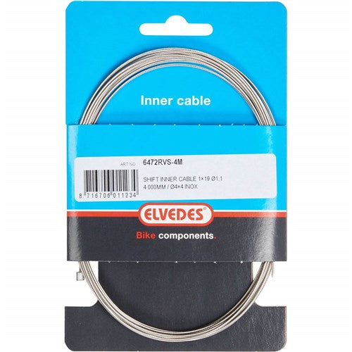Schakel binnenkabel Elvedes 2250mm RVS Slick ø1,1mm Shimano SRAM N-nippel (op kaart)