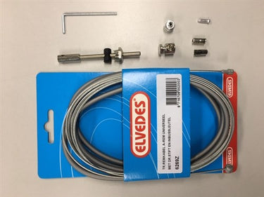 Elvedes kabel kit rem achter draadeind zilver 6269
