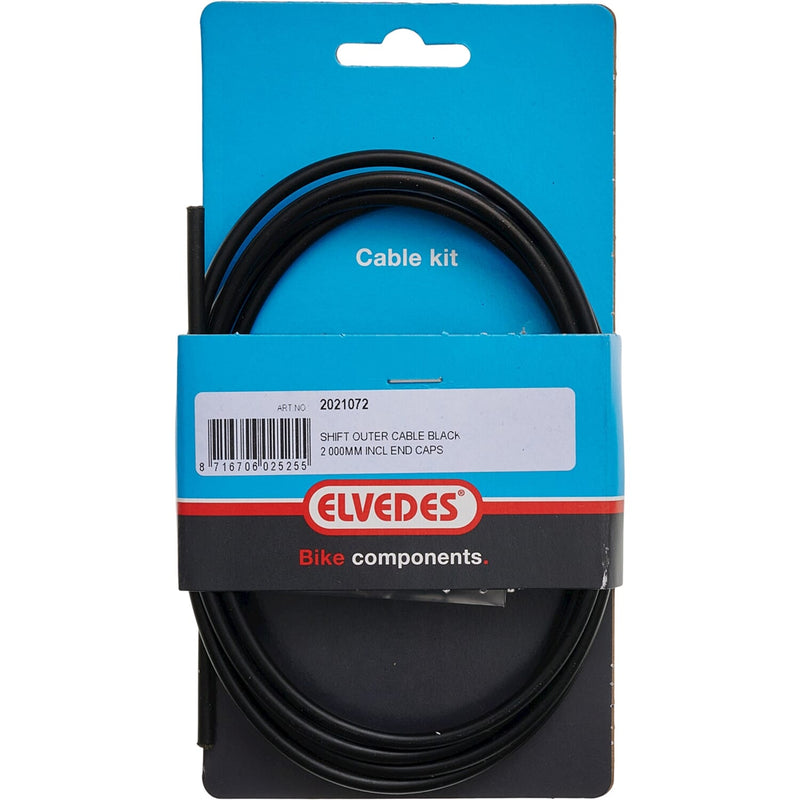 Load image into Gallery viewer, Elvedes schakel buitenk 5mm 2m zwart +2 ferrules 2021072
