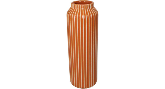 Vase stoneware terra 9.5x9.5x26cm