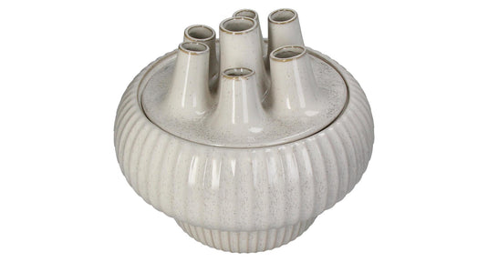 Vase stoneware white 29x29x25.5cm