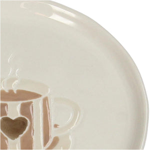 Kersten bord coffee keramiek bruin 13.5x13.5x1.3cm