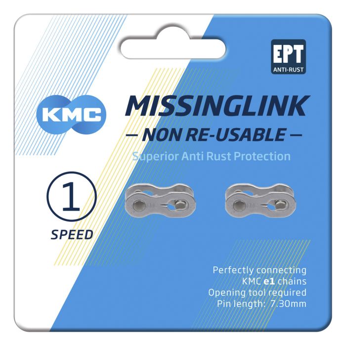 Load image into Gallery viewer, KMC MissingLink E1 E8 EPT, 3 32, 2 stuks, zilverkleurig
