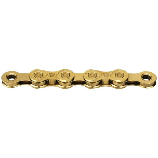 Kmc ketting x12 chain x12 126 links ti-n gold waxed