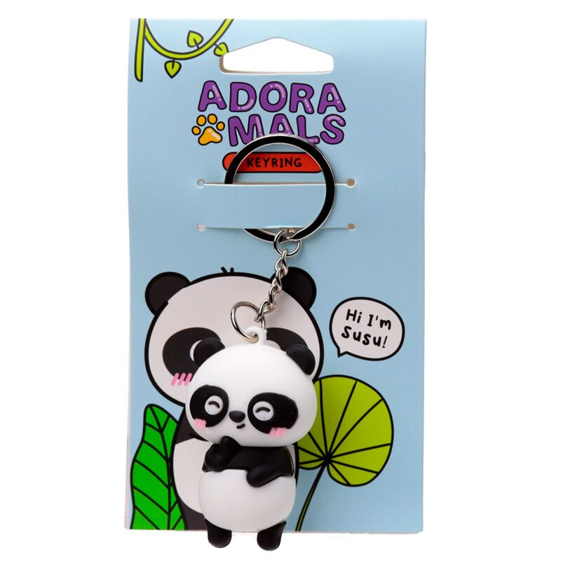 Load image into Gallery viewer, Susu de panda adoramals 3d pvc sleutelhanger
