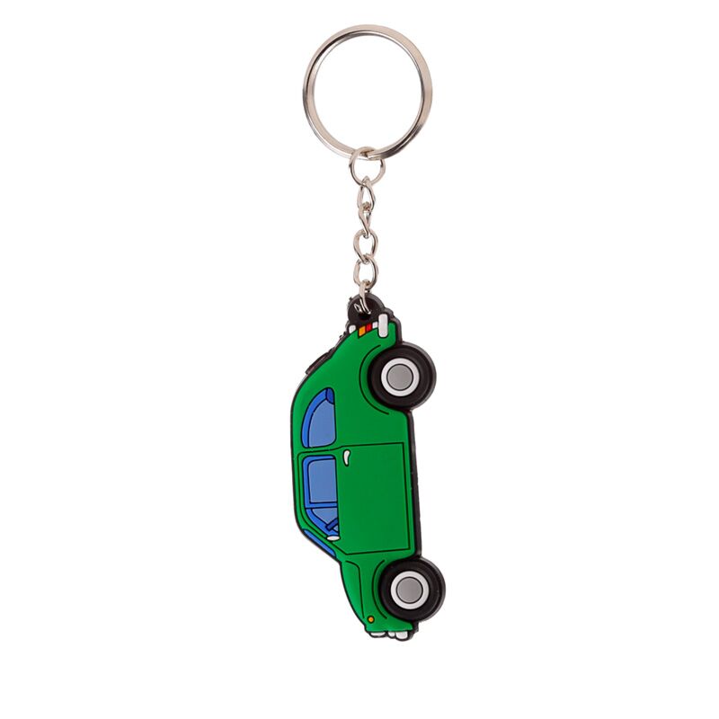 Load image into Gallery viewer, Fiat 500 groen pvc sleutelhanger
