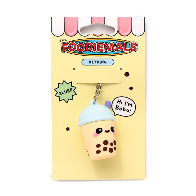 Load image into Gallery viewer, Boba de bubble tea foodiemals 3d pvc sleutelhanger
