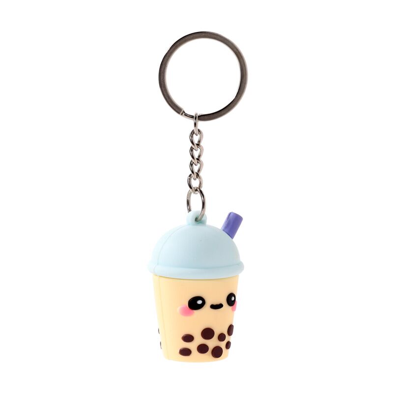 Load image into Gallery viewer, Boba de bubble tea foodiemals 3d pvc sleutelhanger
