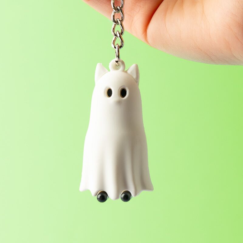 Load image into Gallery viewer, Griezelige kat 3d pvc sleutelhanger
