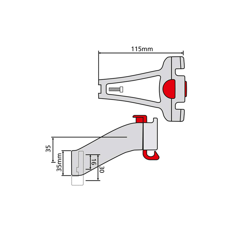 Afbeelding laden in galerijviewer, Klickfix balhoofd adapter tbv ahead adapter 1-1 8
