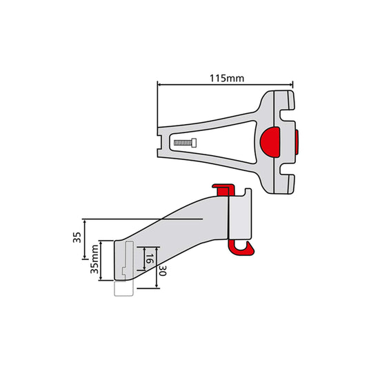 Klickfix balhoofd adapter tbv ahead adapter 1-1 8