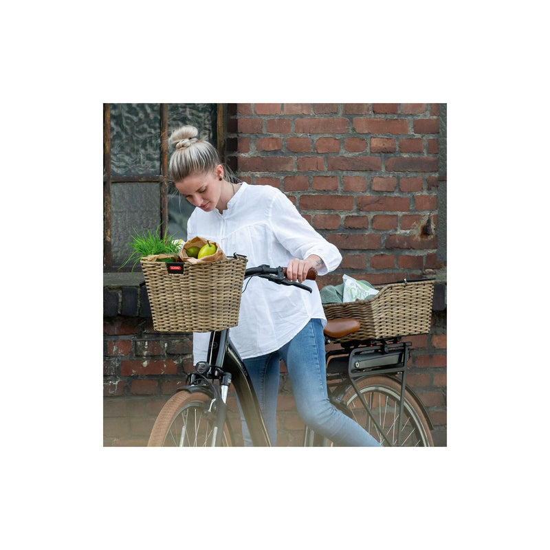 Load image into Gallery viewer, Klickfix rixen kaul fietsmand structura retro licht grijs
