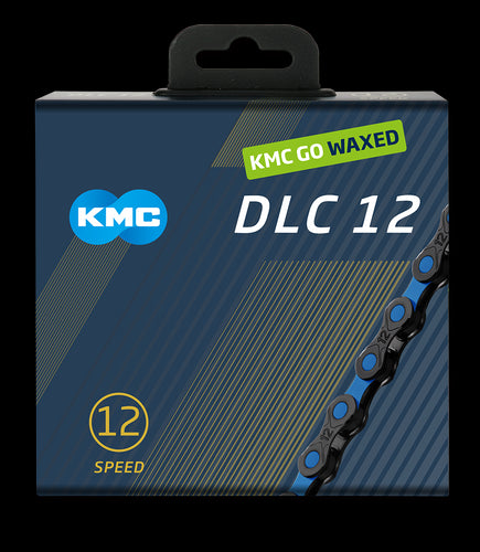 Kmc ketting dlc12 black blue 126s waxed