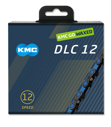 Kmc ketting dcl12 waxed 12 speed 126 links zwart blauw incl. missinglink