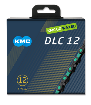 Kmc chain dlc12 126l box waxed 12-speed black celeste