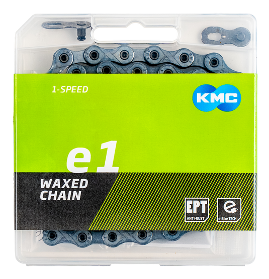 Kmc ketting e1 ept 110l single speed waxed zilver