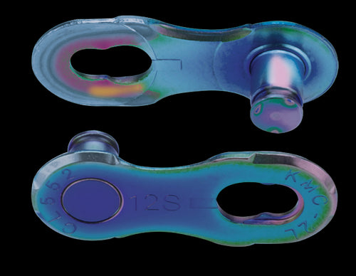 Kmc verbindingsschakel connector 12nr aurora blue 2pcs card