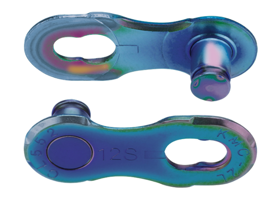 Kmc verbindingsschakel connector 12nr aurora blue 2pcs card