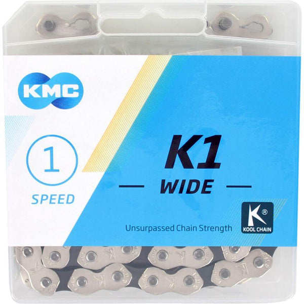 KMC ketting K1 1 8 wide silver black 110s