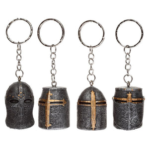 Middeleeuwse ridder helm sleutelhanger