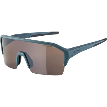 Alpina sport sportbril ram hr q-lite zilv. spiegellens blauw