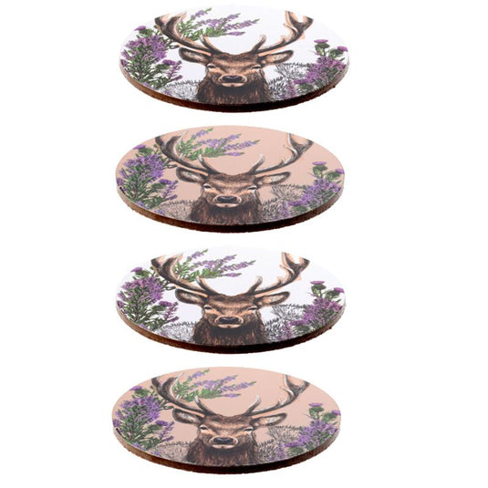 Wild hert set 4 onderzetters