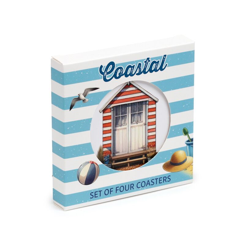 Load image into Gallery viewer, Coastal kust set 4 onderzetters
