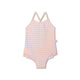 Sunset grid | oranje wit meisjes uv badpak