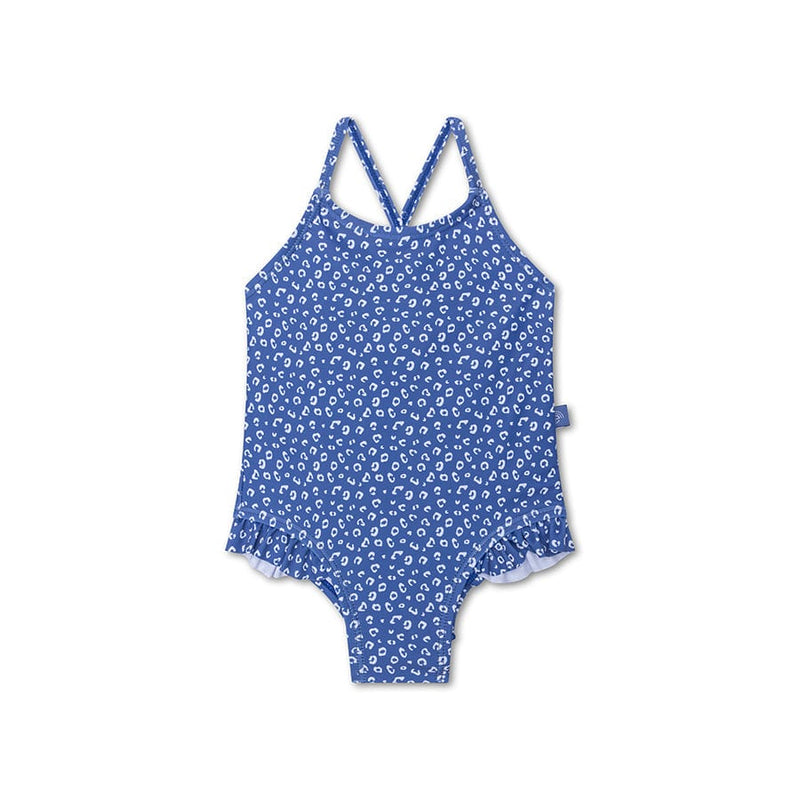 Load image into Gallery viewer, Leopard | blauw meisjes uv badpak
