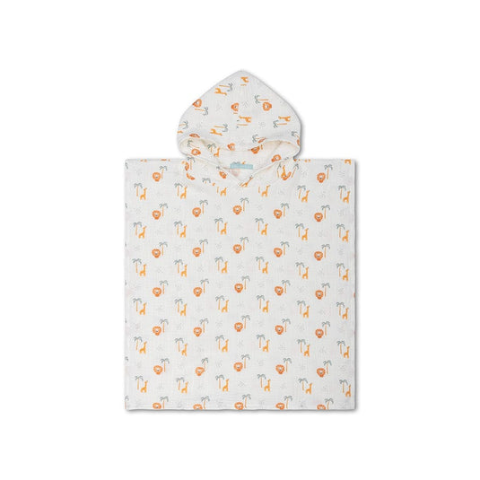 Jungle | meerkleurige hydrofiele strandponcho 65 x 65 cm