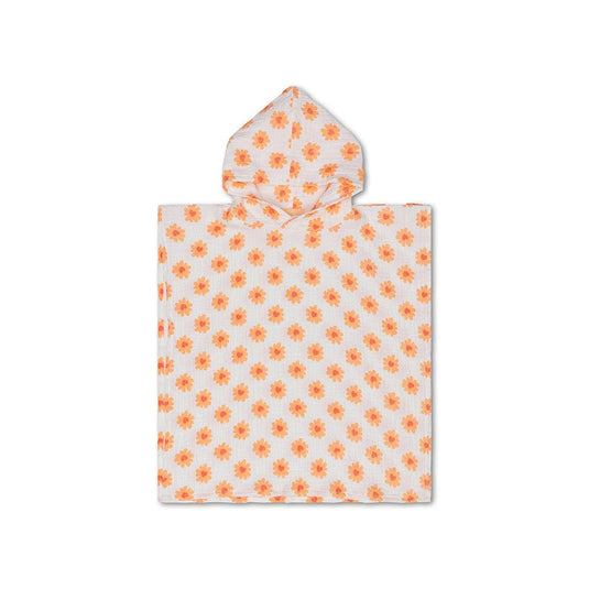 Floral love | meerkleurige hydrofiele strandponcho 50 x 50 cm