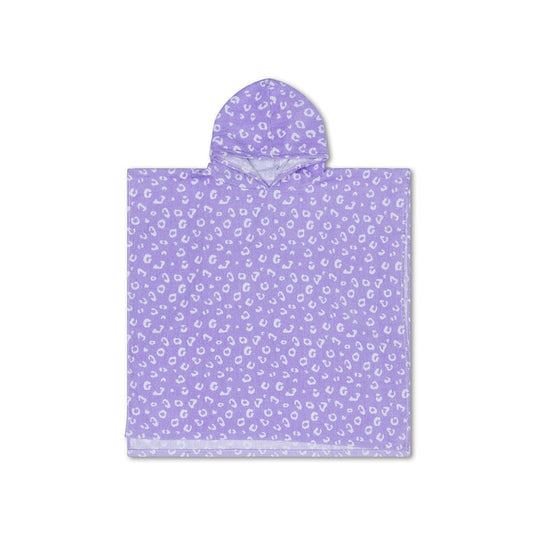 Leopard | lila strandponcho 65 x 65 cm