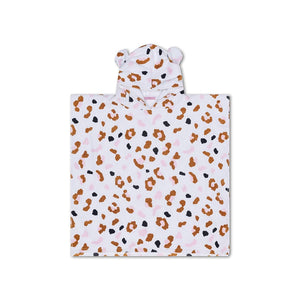 Leopard | kaki strandponcho 65 x 65 cm