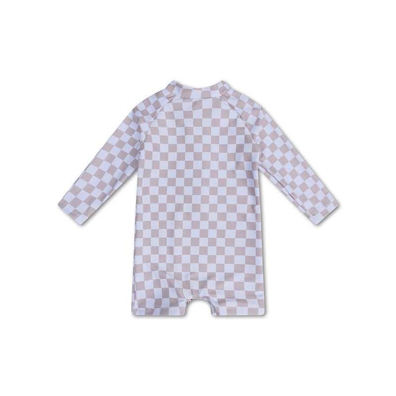 Load image into Gallery viewer, Checkmate | beige jongens uv zwempak
