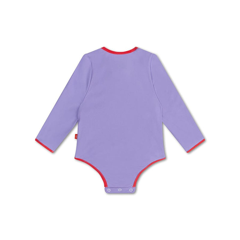 Load image into Gallery viewer, Iconic tones | paars meisjes uv badpak met lange mouwen
