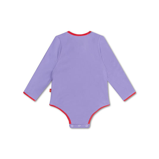 Iconic tones | paars meisjes uv badpak met lange mouwen
